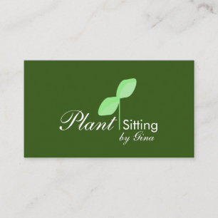 Cartão de Visita Empresarial Logotipo de Planta de