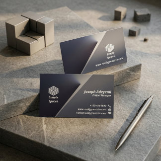 Cartão de Visita Empresarial Minimalista Diagonal