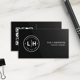 Cartão de Visita Empresarial QR com Logotipo Perso