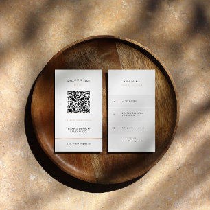 Cartão de Visita Empresarial QR Profissional Minim