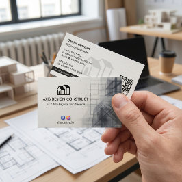 Cartão De Visita Empresas de Construção e Projeto | White Sketch