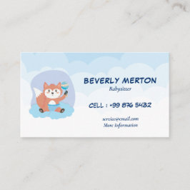 Cartão De Visita Empresas Modernas de Babysitting | Fox Babysitter