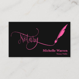 Cartão De Visita empréstimo de caneta de penas notarial para assina