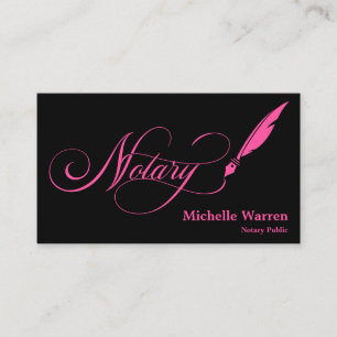 Cartão De Visita empréstimo de caneta de penas notarial para assina