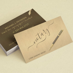 Cartão De Visita Empréstimo notarial, agente da tipografia moderna