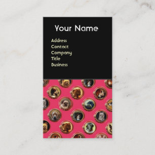 CARTÃO DE VISITA ENAMELOS VICTORIANOS/RETRATOS DE CACHORRO MINIATUR