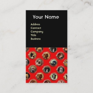 CARTÃO DE VISITA ENAMELOS VICTORIANOS/RETRATOS DE CACHORRO MINIATUR