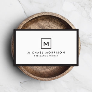 Cartão De Visita ENCAIXOTE O LOGOTIPO com SEU preto/branco de