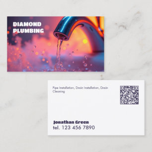 Cartão De Visita Encanador QR Personalizado