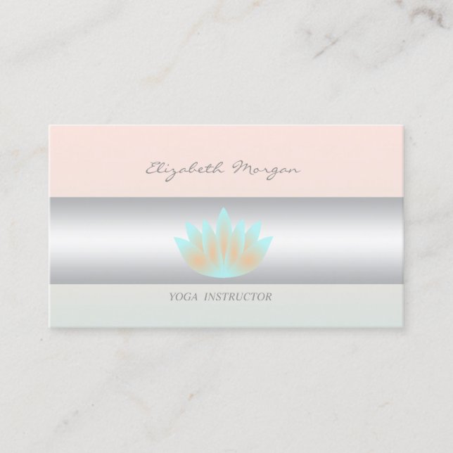 Cartão De Visita Encantador Profissional Moderno, Lotus (Frente)