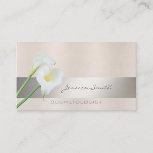 Cartão De Visita Encantadora elegante luxuoso romântico calla lily
