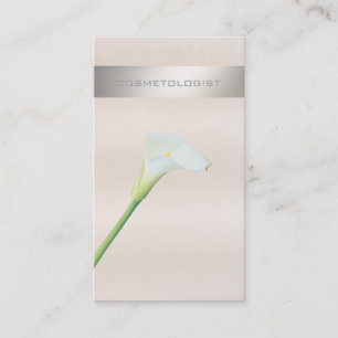 Cartão De Visita Encantadora elegante luxuoso romântico calla lily