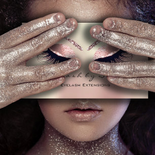 Cartão De Visita Encanto do rosa da extensão dos chicotes da