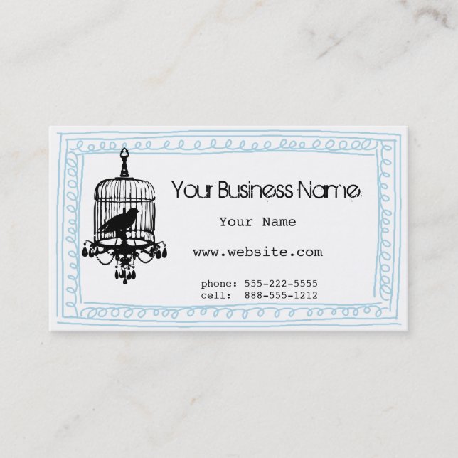 Cartão de visita encaracolado do Doodle do (Frente)