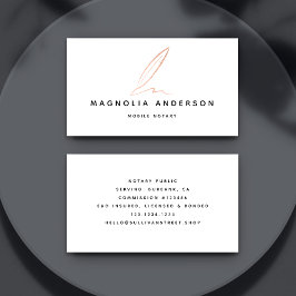 Cartão De Visita Enchimento de Folha Rosa Gold do Agente de Assinat