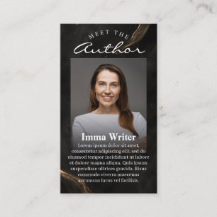 Cartão De Visita Encontro Elegante com Autor em Mármore Promo Verti