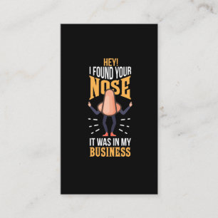 Cartão De Visita Encontrou Seu Nariz Que Estava Em Meus Funcionári