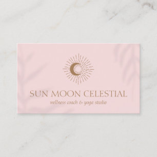 Cartão De Visita Energia de Cura do Sol na Sombra da Flor Rosa