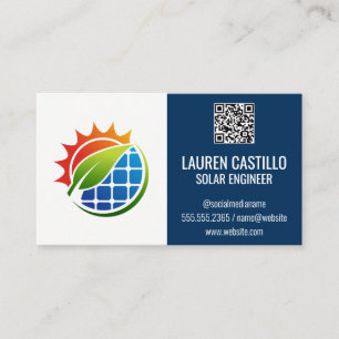 Cartão De Visita Energia ecológica   Energia de energia de painéis 