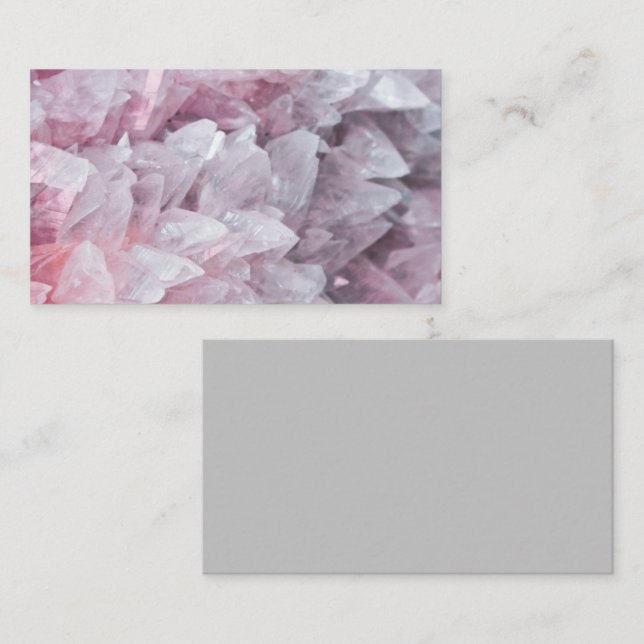 Cartão De Visita Energia Espirituosa Da Mente Rosa Quartz (Frente/Verso)