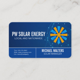 Cartão De Visita Energia Solar Eólica Empresa de Energia Elétrica