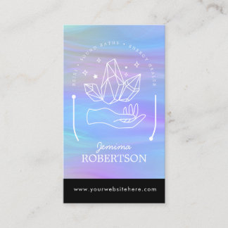 Cartão De Visita Energy Healer, Reiki, Tarot, Barramento Cristal Es