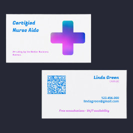 Cartão De Visita Enfermagem de CNA QR
