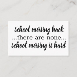 Cartão De Visita Enfermagem escolar, inspiração pequena e simples