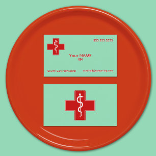 Cartão De Visita Enfermeira esmaga verde