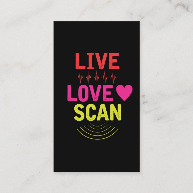 Cartão De Visita Enfermeira Sonographer Ultrasom (Frente)