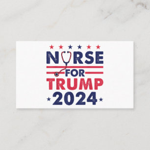 Cartão De Visita Enfermeiras Retro Para Trump 2024 Bandeira Estrela
