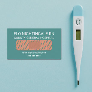 Cartão De Visita Enfermeiro Bandage Teal