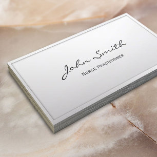 Cartão De Visita Enfermeiro Praticante Legant White Frame