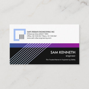 Cartão De Visita Engenharia de Colunas de ReBar de Cabos de Suspens