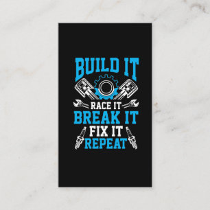 Cartão De Visita Engenharia De Quebra De Raça Mecânica De Ajuste De