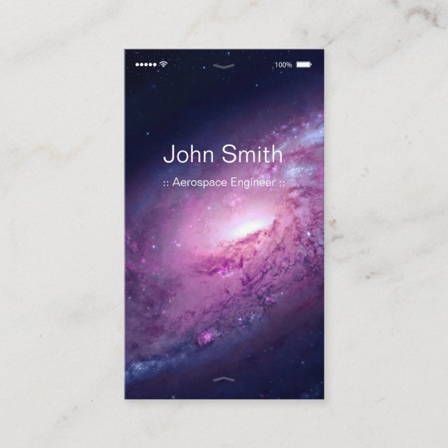 Cartão De Visita Engenheiro Aeroespacial - Estilo de IU Flat Person (Frente)