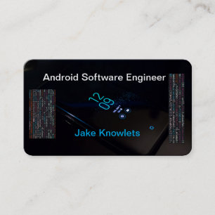 Cartão De Visita Engenheiro Android Software Premium Black