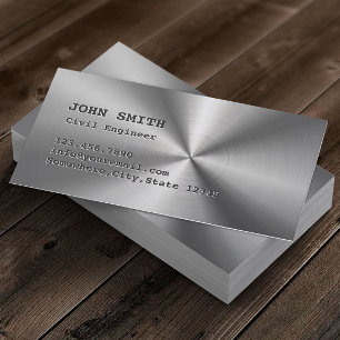 Cartão De Visita Engenheiro Civil de Metal