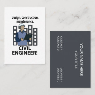 Cartão De Visita Engenheiro Civil Projeto Construção Engenheiro Civ