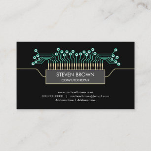 Cartão De Visita Engenheiro de computador Ciência Placa de Circuito