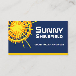 Cartão De Visita Engenheiro de energia solar personalizável