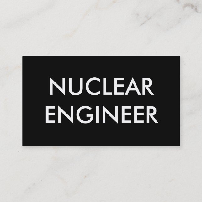 Cartão De Visita engenheiro nuclear (Frente)
