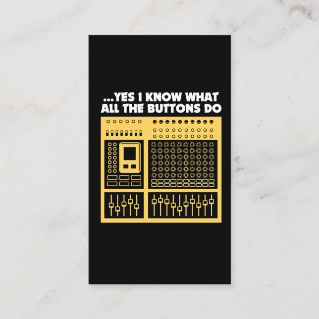 Cartão De Visita Engenheiro sadio audio - plataforma giratória do (Frente)