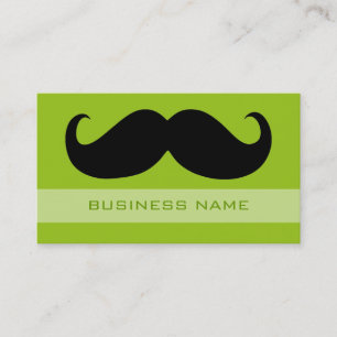 Cartão De Visita Engraçado bigode preto e Limão simples