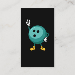 Cartão De Visita Engraçado Bola de boliche Greve ao Lover Bowler H