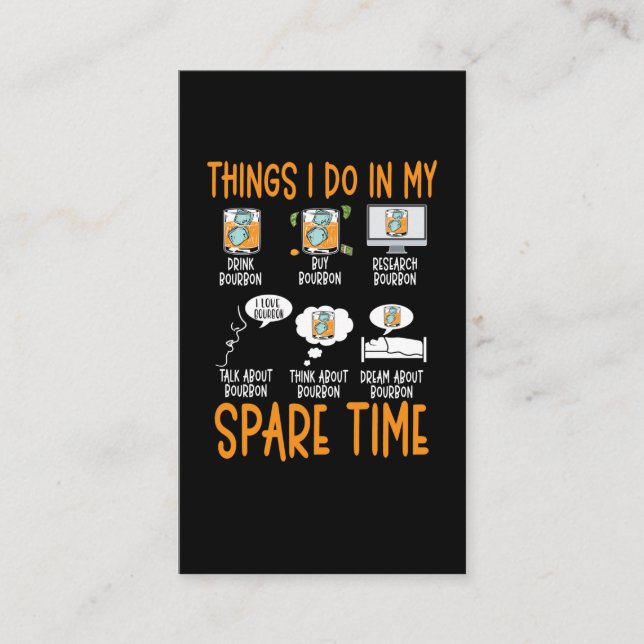 Cartão De Visita Engraçado Bourbon Whiskey Bebê Álcool (Frente)