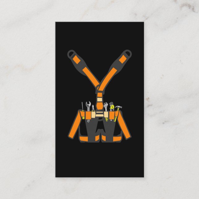 Cartão De Visita Engraçado Carpenter Tool Belt Artesão Woodworker (Frente)
