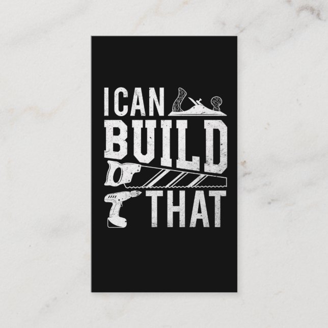 Cartão De Visita Engraçado Carpinteiro Padre Humor Woodworking (Frente)