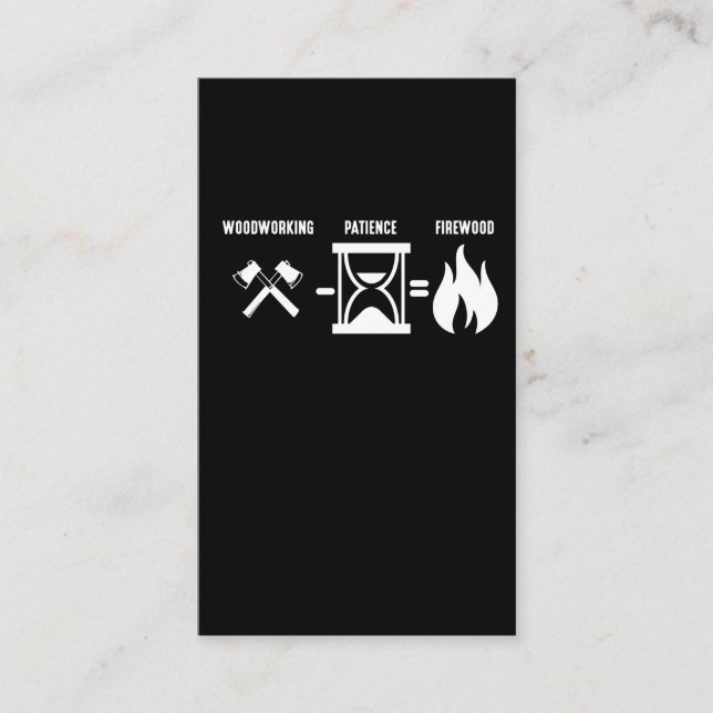 Cartão De Visita Engraçado Citação de Madeira Piada Firewood (Frente)