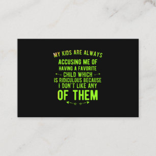 Cartão De Visita Engraçado Criança Ridículo